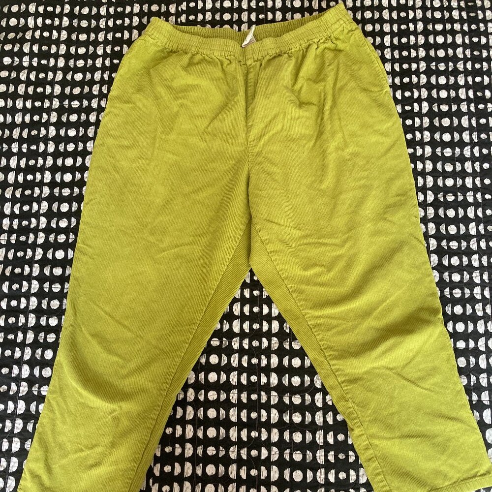 Lucy & Yak - sold out Billie Trousers, corduroy, Chartreuse, classic comfort